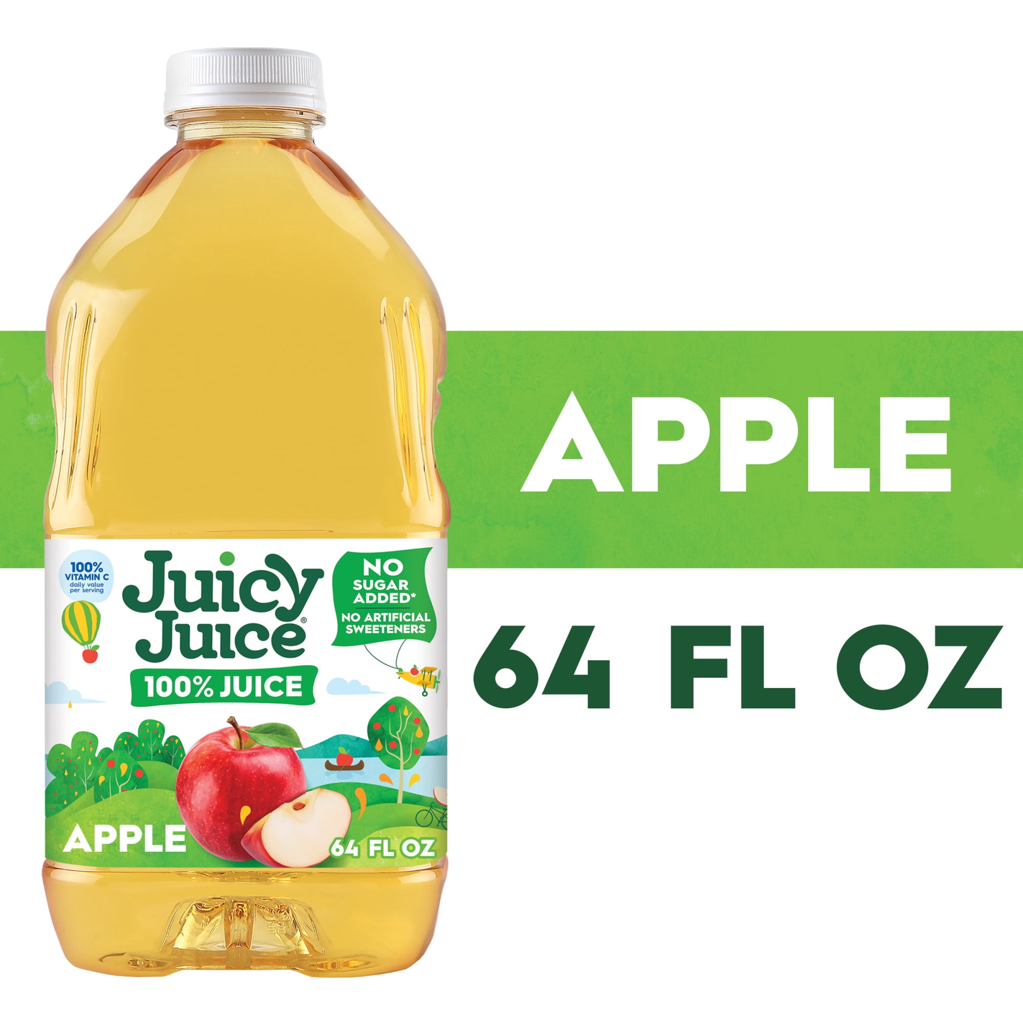 (8 pack) Juicy Juice 100% Juice, Apple, 64 fl oz Bottle