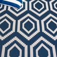 thumbnail image 6 of Safavieh Courtyard Amelia Geometric Indoor/Outdoor Area Rug, Navy/Beige, 6'7" x 6'7" Round, 6 of 12