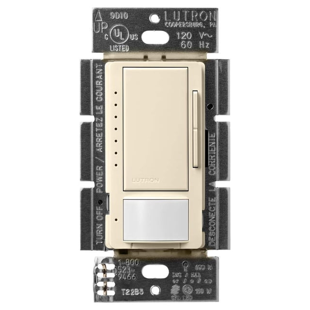Interruptor de intensidad con sensor de movimiento Lutron Maestro MSCL-OP153M-AL