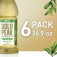 Gold Peak Real Brewed Tea Iced Green Tea Drink, 16.9 fl oz, 6 Bottles