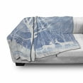 thumbnail image 3 of Winter Soft Flannel Fleece Throw Blanket, Abstract Winter Imagery with Snowy Weather Deer and Other Animals Seasonal Theme, Cozy Plush for Indoor and Outdoor Use, 50" x 70", Blue White, by Ambesonne, 3 of 6