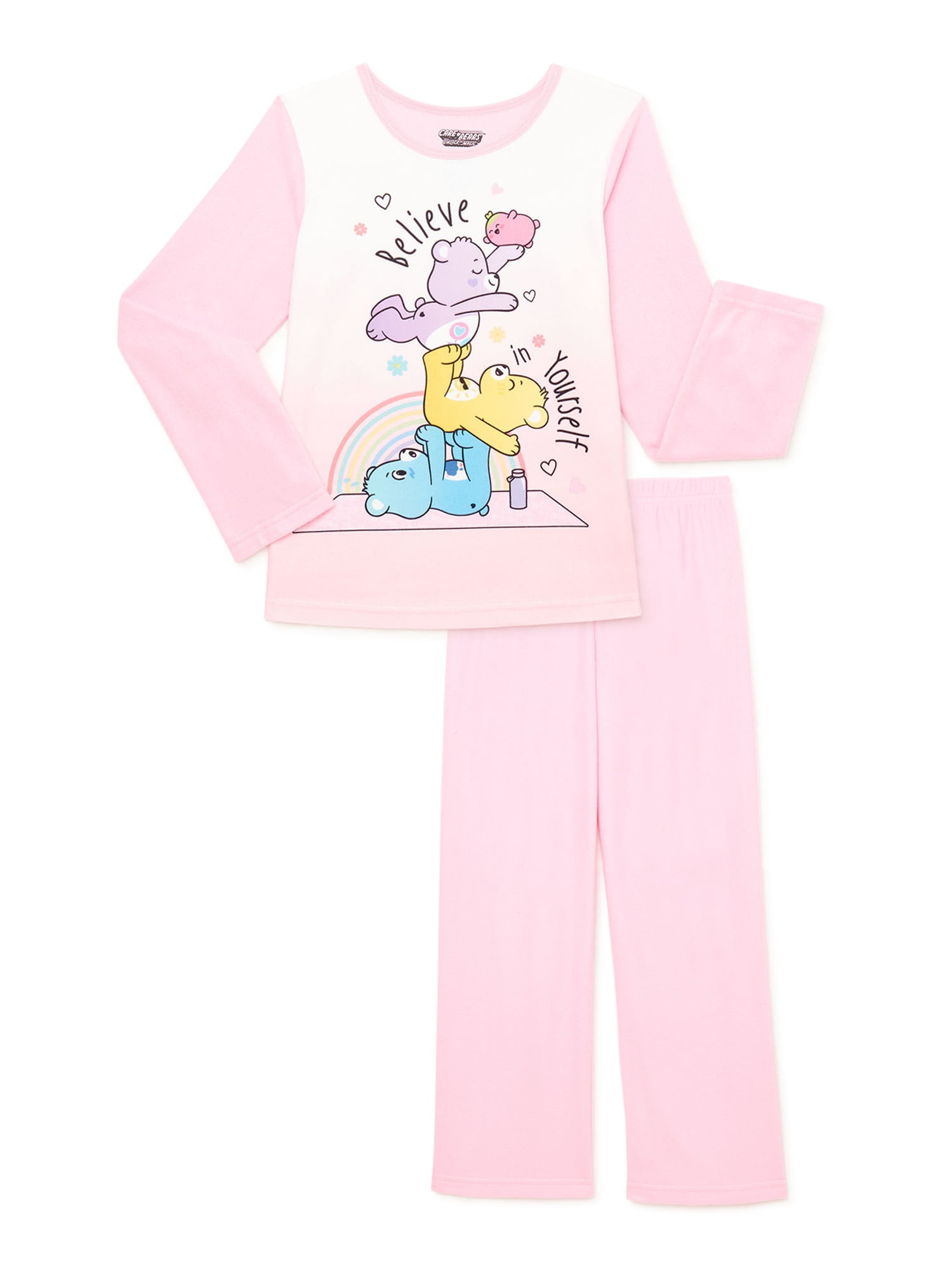 Garden Girl Flower B Cotton Crewneck Boys-Girls Sleepwear Pajama 2 Pcs Set
