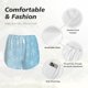 thumbnail image 4 of Balery Snowflake Snowing Pantalones cortos deportivos para mujer con forro y dos bolsillos, elásticos, para entrenamiento, gimnasio, yoga-Medium, 4 of 7