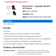 thumbnail image 2 of Brake Pad Set - Compatible with 2012 - 2017 Kia Rio 2013 2014 2015 2016, 2 of 2
