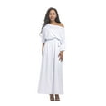 thumbnail image 4 of U.Vomade Robe d'Été pour Femme Grande Taille, Couleur Unie, Manches Courtes, Col Rond, Robe Décontractée, 4 of 7