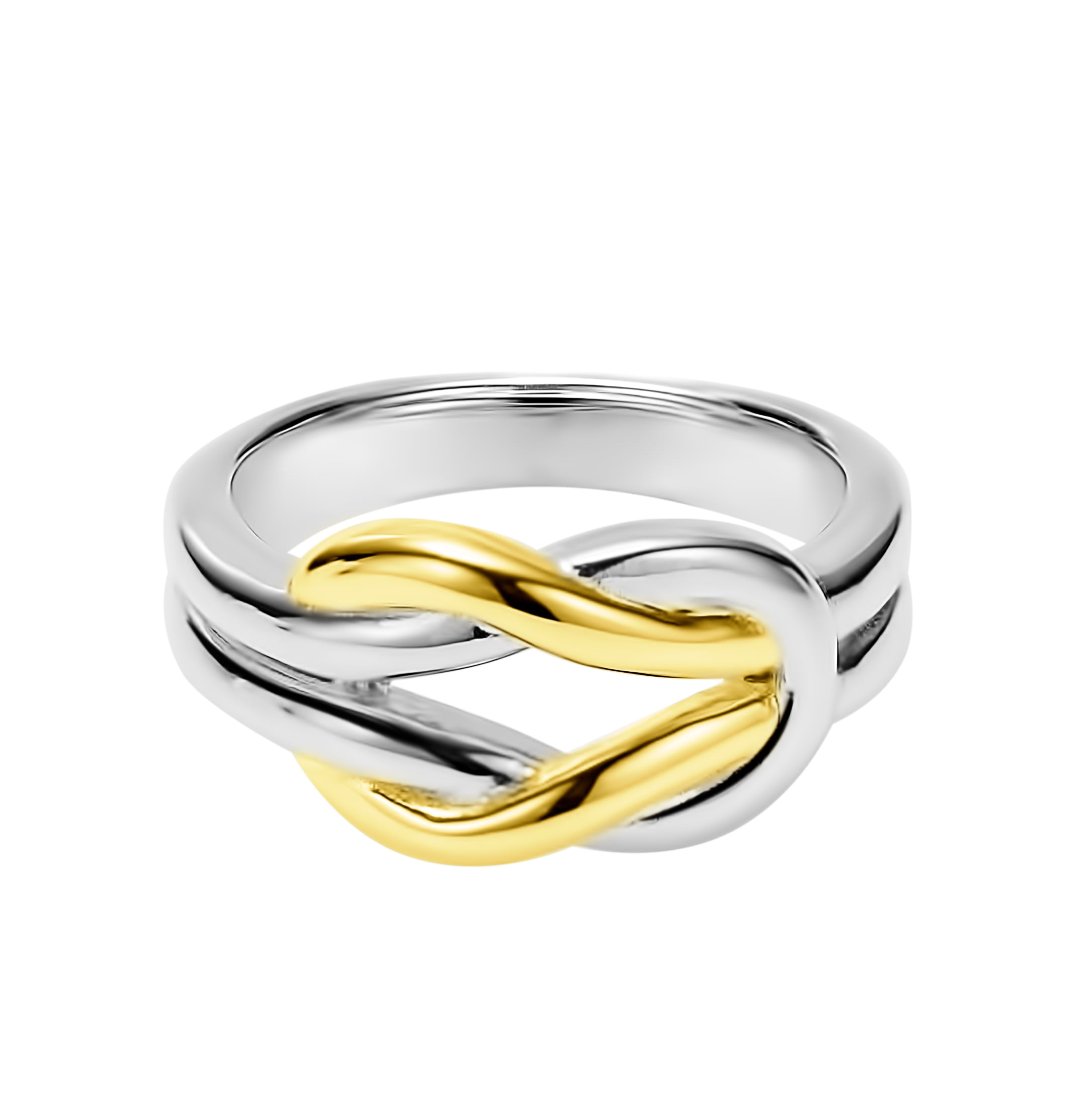 TwoBirch Solid TwoTone Sterling Silver and 18k Yellow Gold Plated