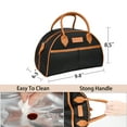 thumbnail image 5 of Tirrinia Insulated Lunch Bag for Women w/ Leather Handle, Reusable Tote Bag for Men, Fashionable Cooler Lunch Box for Working/Picnic, Black, 5 of 8