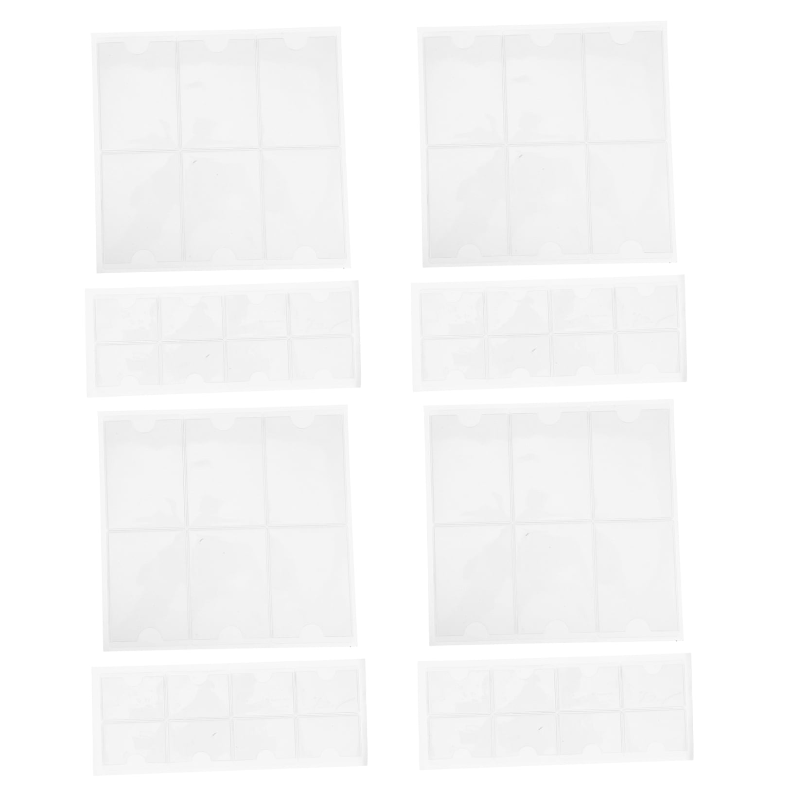 HONMEET PVC Clear Label Holders Self Adhesive for Business Cards 50Pcs