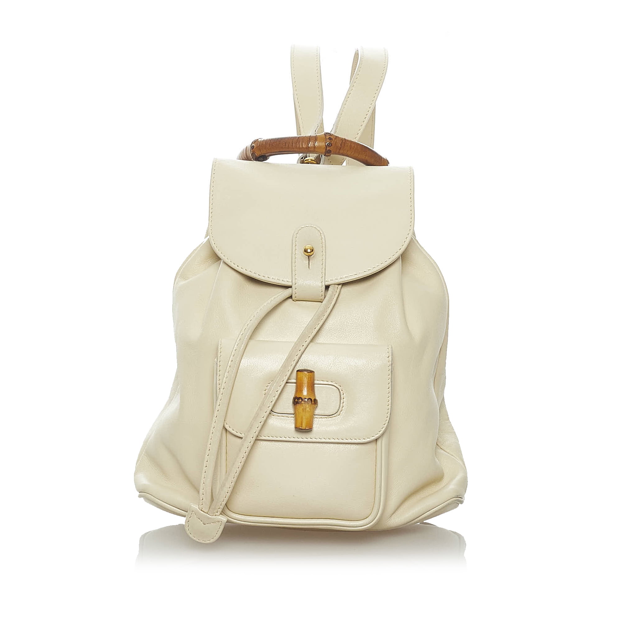 Pre-Owned Gucci Bamboo Drawstring Backpack Calf Bahrain Ubuy