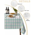 thumbnail image 2 of Blue Green Table Cloth, Grid Checkered Plaid Gingham Lattice Trellis Waterproof Tablecloth for Rectangle Tables, Reusable Washable Fabric Table Cover for Restaurant Kitchen Dining Tables 60"x120", 2 of 6