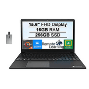 2021 Gateway 15.6" FHD Ultra Slim Notebook Laptop Computer, AMD Ryzen 5-3450U(Beats Intel i5-1035G1), 16GB RAM, 256GB SSD, Radeon Vega 8 Graphics, THX Audio, 1MP Webcam, Win 10, Black, 32GB USB Card