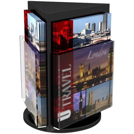 Racks A4 Three-Grid Rotating Display Rack Catalogue Magazine Rack Data ...