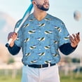 thumbnail image 5 of Hirioo Dolphin Lovers for Men's Baseball T-shirt Shirts Short Sleeve Casual Summer Button Stretch T Shirts,Size S-4XL-X-Large, 5 of 7