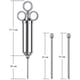 thumbnail image 2 of Kit de inyector de carne de acero inoxidable 304 de alta resistencia con barril de gran capacidad de 60 ml con 3 agujas de adobo comerciales, 2 of 8
