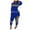 Blue, variant on 2022 Ladies Fashion Casual Slim Solid Color Suit Suit Office Two-piece Suit