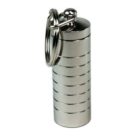 Mesh Stainless Steel Keychain - GMS Stainless Steel Heavy Duty Pill Fob Keychain (Large)