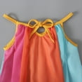 thumbnail image 6 of Fesfesfes Toddler Kids Baby Girls Fashion Cute Sleeveless Suspender Rainbow Striped Lace-Up Chiffon Dress Under 10$, 6 of 9