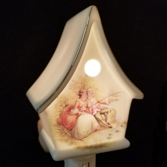 Victorian Couple Fishing Night Light