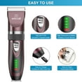 thumbnail image 7 of Oneisall Dog Clippers 50db Low Noise, 2-Speed Quiet Dog Grooming Kit Rechargeable Cordless Pet Hair Clipper Trimmer Shaver for Small and Large Dogs Cats Animals - Rose(Dark), 7 of 7