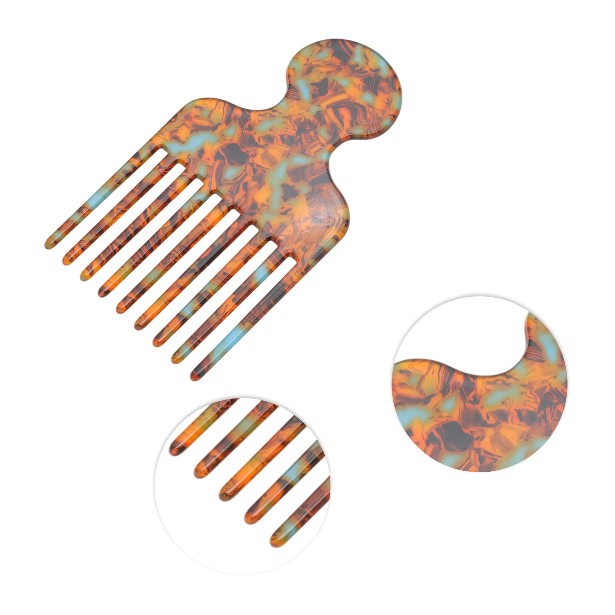 Unique Bargains 1 Pc Fashion Hair Insert Comb for All Hair Types Styles Blue, Brown