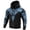 D1-Blue839, variant on Men's Viking Zip Up Hooded Jacket Heavy Fleece Sweatshirt Blue Celtic Knot Tribal Print Nordic Street Outerwear With Pocket