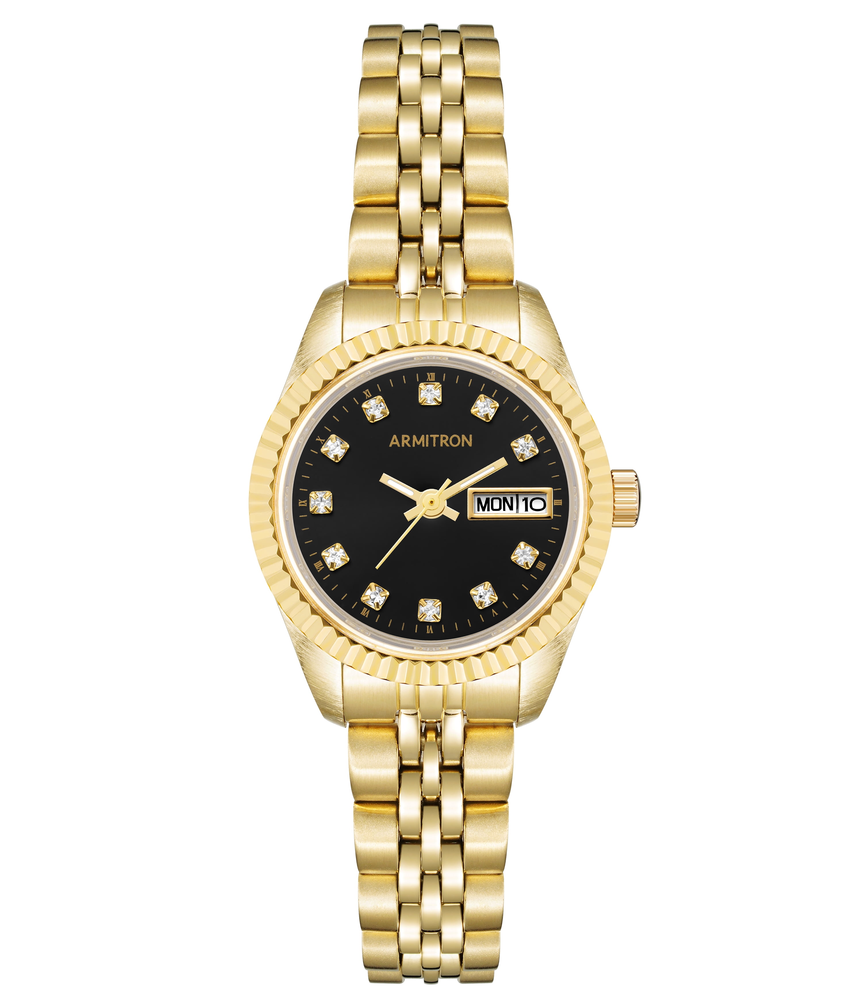Elgin Gold Oval Dial Analog Watch for Women with Stainless Steel