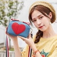 thumbnail image 6 of TAZAG Women's Lychee Pattern Love Mini Bag 2026 New Contrast Color Web Shoulder Diagonal Mobile Phone Bag, 6 of 10