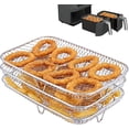 thumbnail image 1 of Multi-Function Three Layer Stackable Air Fryer Rack Compatible with NINJA Dual Zone Foodi Air Fryer [AF400EU]/[AF300EU], Air Fryer Accessory, 1 of 1