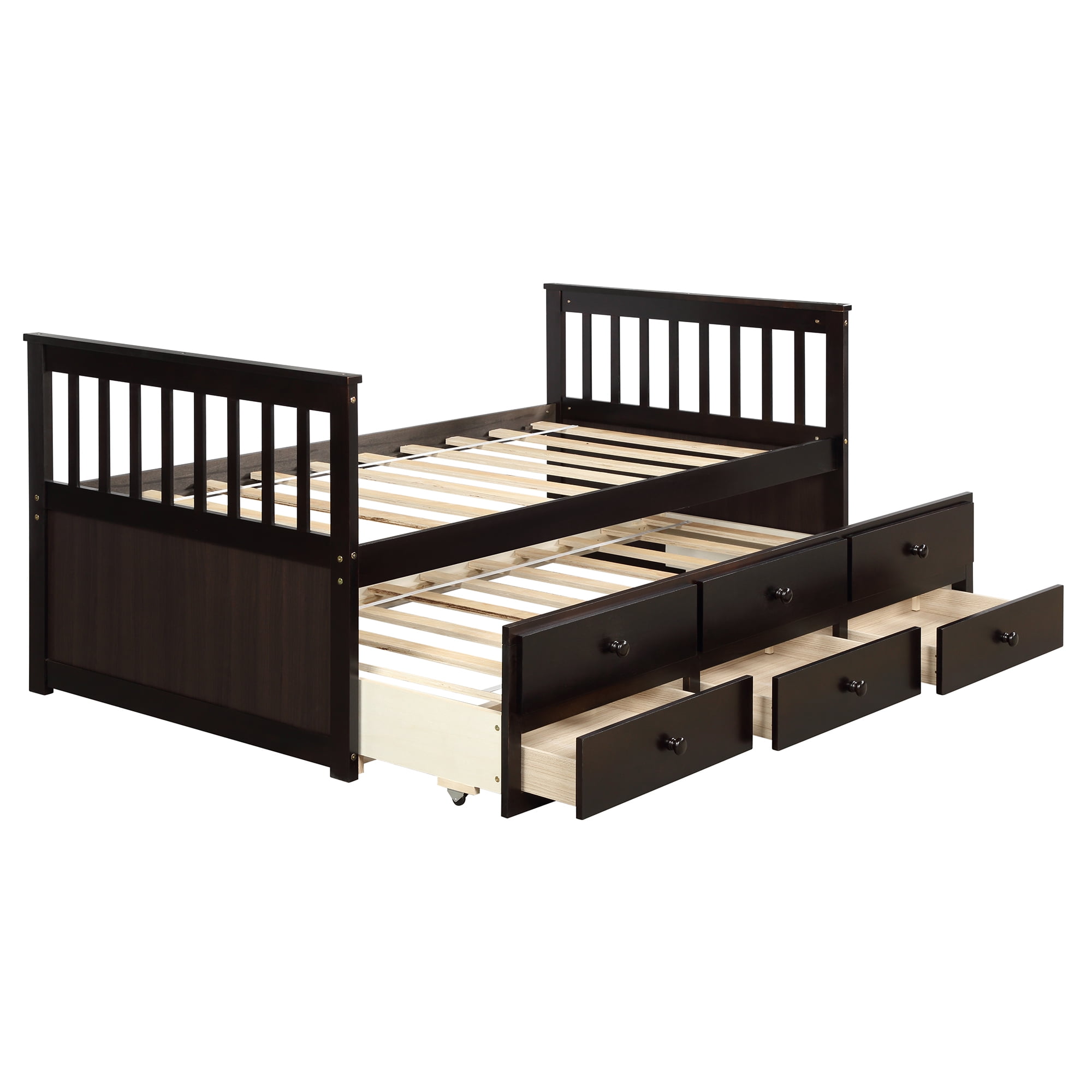 Details about   Twin Size Platform Storage Bed Bed Frame with 3 Drawers Daybed Captain USA STOCK 