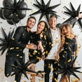 thumbnail image 4 of Duslogis 100 Pcs Black Starburst Balloons, Foil Balloons Magic Star Spike Designs for Bachelorette Party, Birthday, Halloween Decoration, 4 of 7