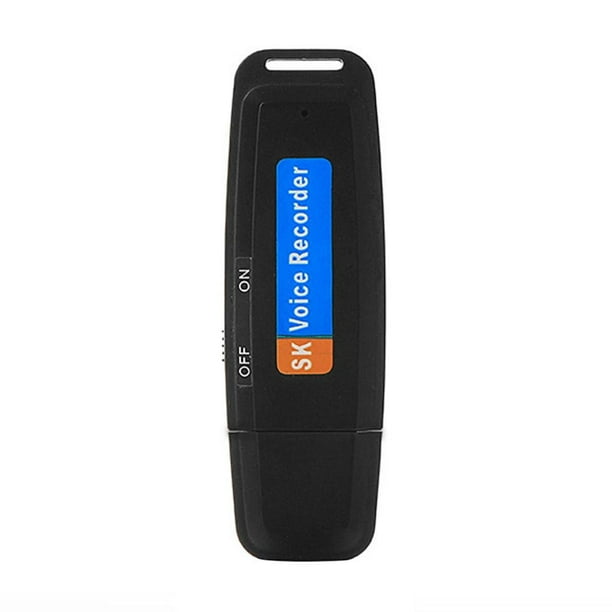 SK001 Portable U Disk TF Card USB Digital Audio Voice Recorder Pen (Negro)