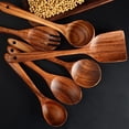 thumbnail image 4 of Wooden Spoons for Cooking,12 Pack Wooden Utensils for Cooking Wooden Kitchen Utensils Set Wooden Cooking Utensils Natural Teak Wooden Spatulas for Cooking (12Pcs), 4 of 7