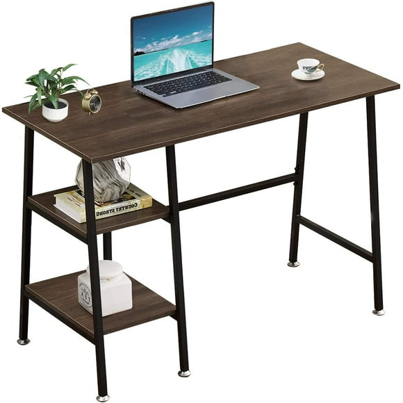 43 Inch Computer Modern Student Writing Home-Office, Ladder Desk, Coffee+Black Leg