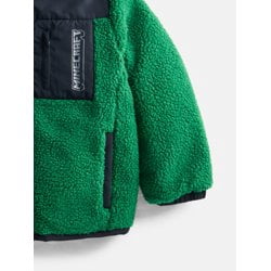 Minecraft Boys’ Faux Shearling Jacket with Hood, Sizes XS-XL