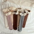 thumbnail image 3 of HS knit mid-calf socks for Kids with lace, high quality knit, 3 of 7