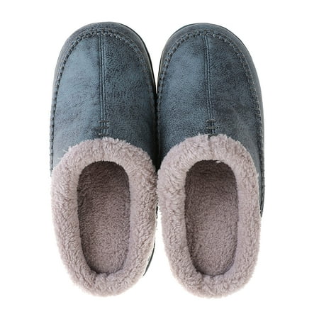 

Gzztg Slippers Cotton Men S Winter Indoor Warmth Thick Soled Household Plush House