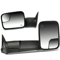 DNA Motoring TWM-011-T111-BK For 1994 to 1997 Dodge Ram Truck 1500 / 2500 / 3500 Pair Black Powered   Heated Glass   Manual Foldable Side Towing Mirrors 95 96