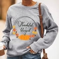 thumbnail image 2 of Lenago Women Thanksgiving Day Printed Pullover O-Neck Long Sleeve Blouse Tops Sweatshirt, 2 of 8