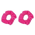 thumbnail image 2 of Motique Accessories Set of 2 Solid Hair Scrunchies for Adult Women (Hot Pink), 2 of 6