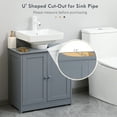 Under Sink Bathroom with 2 Doors and Shelf, Pedestal