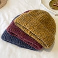 thumbnail image 4 of Tnobhg Knitted Hat Comfortable Soft Winter Unisex Wool Hat Fashionable Oversized Knitted Beanie for Women Men, 4 of 8
