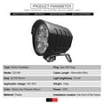 thumbnail image 4 of 36V-60V E-Bike Headlight EScooter LED Front Lamp Electric Bike Bicycle Water_wm25, 4 of 4