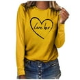 thumbnail image 1 of DPTALR T-shirt Ample Imprimé pour Femmes Manches Longues Blouse Col Rond Hauts Décontractés, 1 of 3