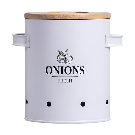 ACDANC Kitchen Storage Canister onion Storage Bin organizer Vintage Vegetables Storage Bin Farmhouse Container for Countertop Pantry M
