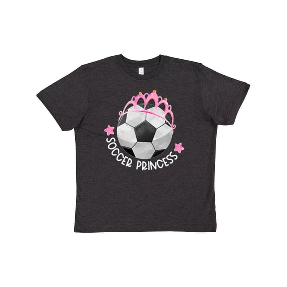 Inktastic Soccer Princess- Tiara Youth T-Shirt