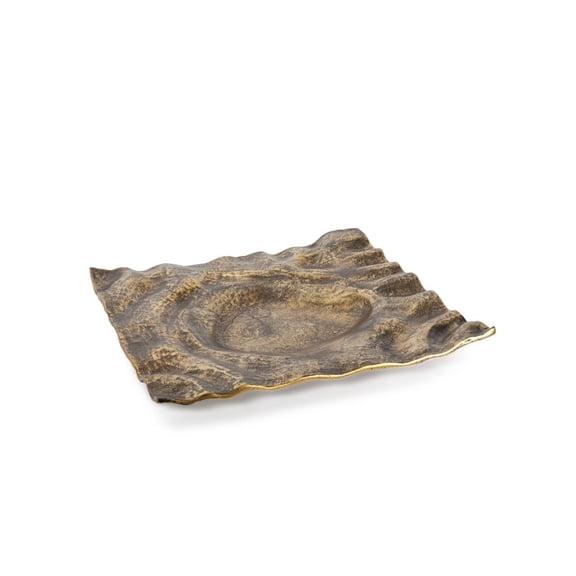 Gild Design House Amaya Decorative Metal Tray, Small Gold