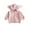 Pink, variant on Zwiiyzr Baby and Toddler Girls Boys Bunny Full-Zip Hoodies Long Sleeve Jacket with Pockets Winter Coat for Baby Girls Boys 3-18M Pink