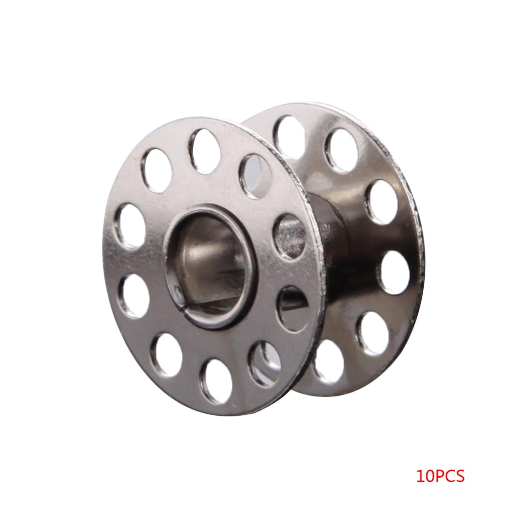 Ustyle 10pcs/set Universal Empty Metal Bobbins Spool Replacement for
