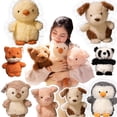 thumbnail image 2 of Figuras de acción de animales de compañía, pingüino, unicornio, pato, zorro, pelo largo, muñecos de peluche, juguetes decorativos, comodidad para bebés, regalos de cumpleaños y Navidad, 2 of 5