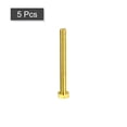 thumbnail image 3 of Unique Bargains Brass Hex Bolts, M6x60mm 5 Pack Fully Thread Grade 4.8 Machine Screws, 3 of 4